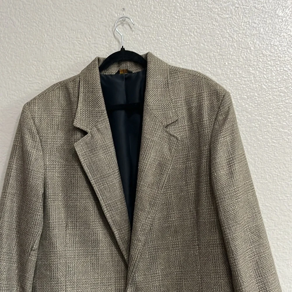 PIONEER Men's Brown Glen Plaid Sport Coat Blazer